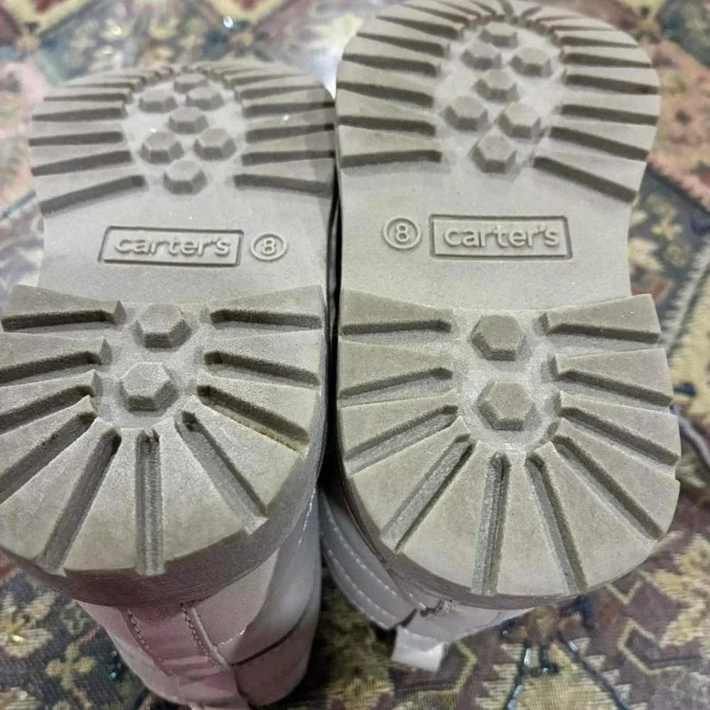 Carter's silver High Top Boots .Size 8 toddler